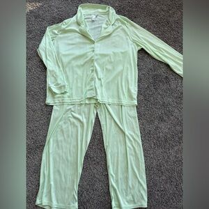 Just Be lime green lightweight pajama set spring 3X